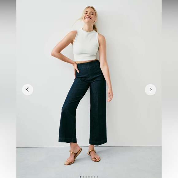 SPANX Denim - Spanx zero waistband cropped Women's Raw Indigo Jeans